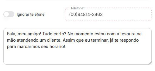 Regras personalizáveis